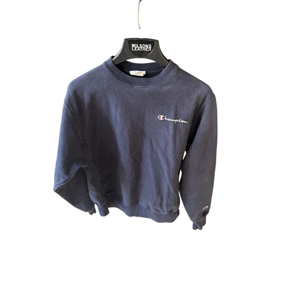 Vintage Champion Reverse Weave Sweatshirt Navy Blue Sz M